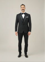 Allebasi Black Peak Lapel Dinner Suit