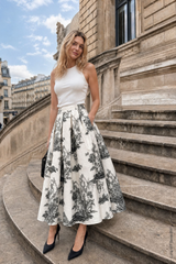 Luna MT Selva Skirt - Black on White