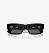 Black Rectangle Medusa Emblem Sunglasses