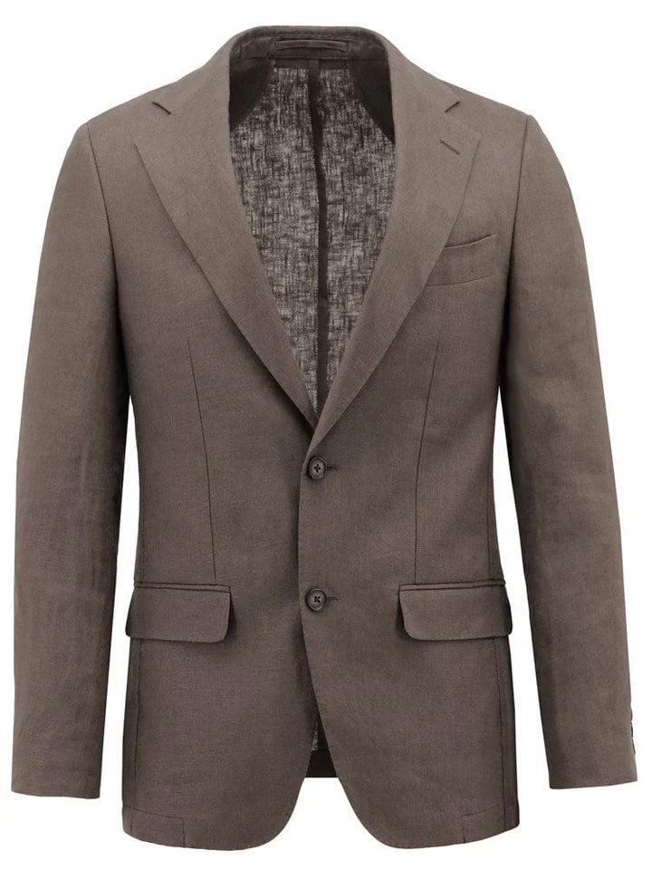 Allebasi Brown French Linen Jacket