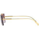 Frameless Rectangle Sunglasses with Medusa -Violet/Gold
