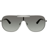 Silver Shield Sunglasses with Greca Motif