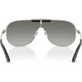 Silver Shield Sunglasses with Greca Motif