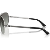 Silver Shield Sunglasses with Greca Motif