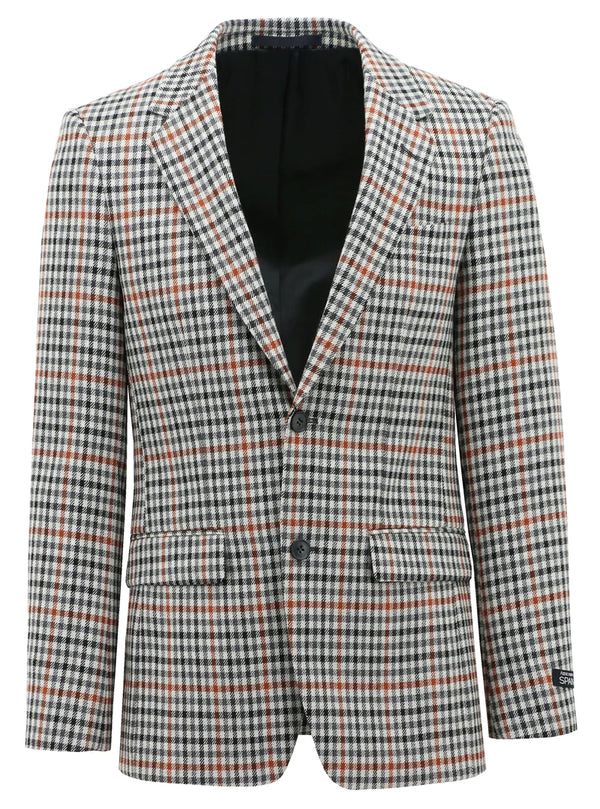 VERI Chequered Black, Brown and Beige Sports Jacket