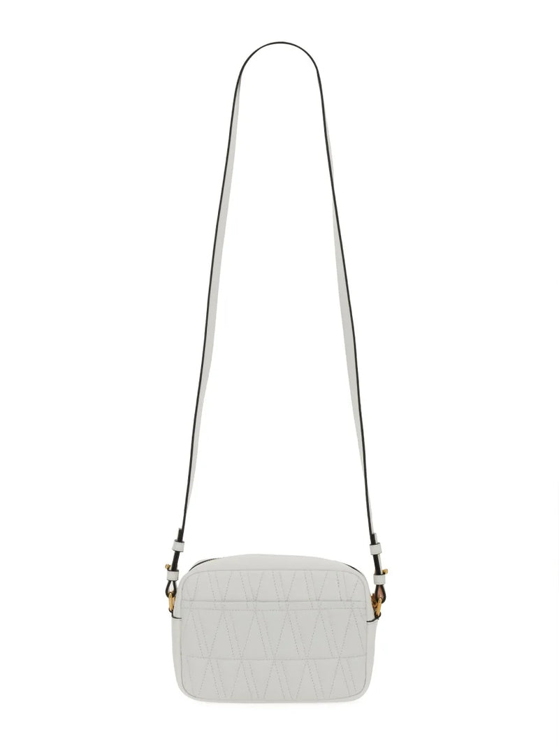Virtus Quilted Square Crossbody Bag in White