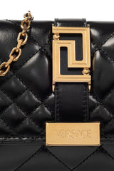 Black Greca Goddess Leather Bag