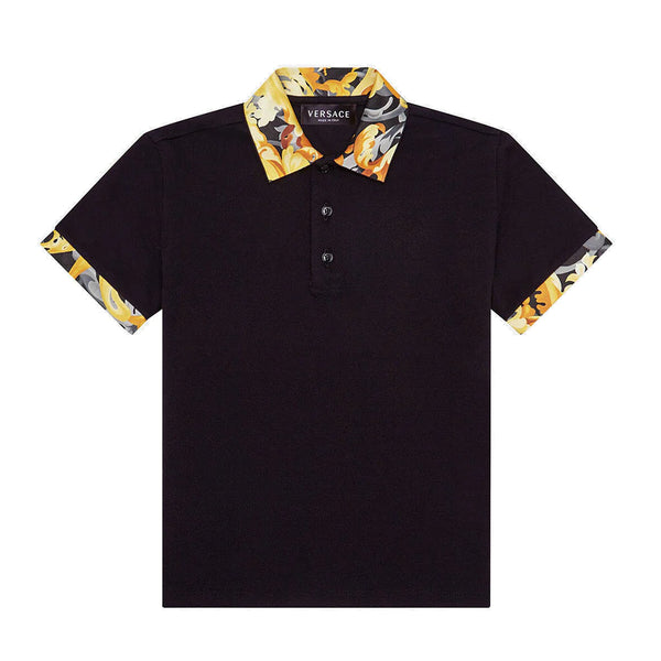 Black and Gold Kids Polo