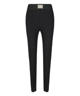 Black Leggings with Logo Detail