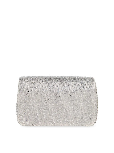 Virtus Silver Embellished Clutch