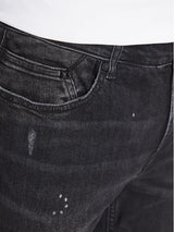 KL Dark Grey Distressed Denim Jean