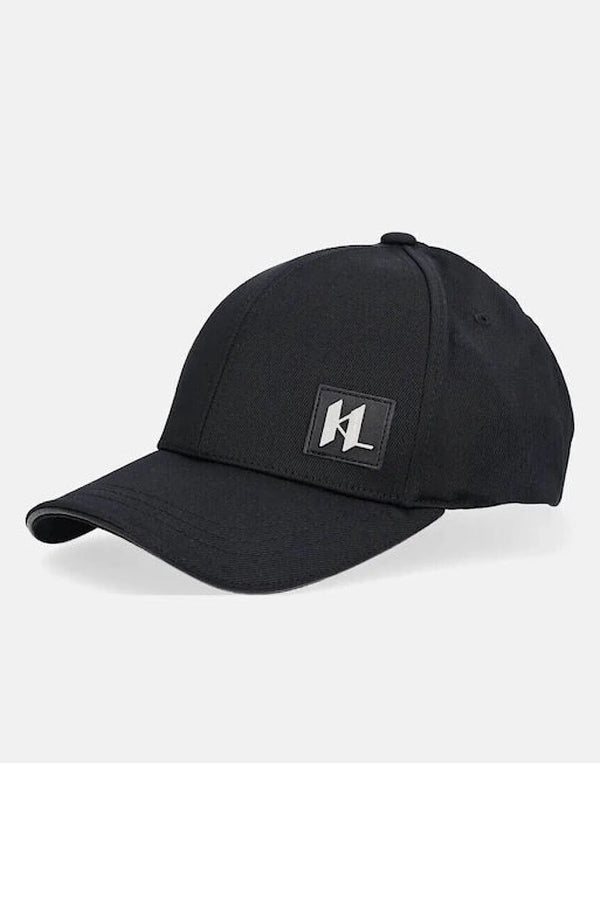 KL Black Cap with Silver Patch Logo