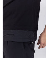 Black Crewneck with Drawcord Hem Detail