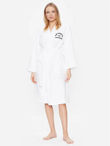 White Karl Lagerfeld Logo Bathrobe