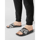 Men’s Chain Couture Slides Black/White