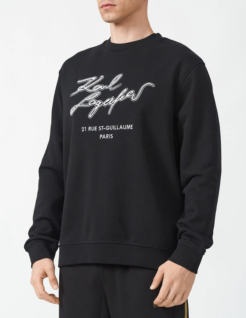 KL Sweatshirt in Black with Signature Logo