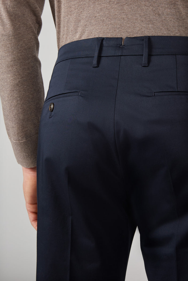Slim Fit Cotton Chino in Navy