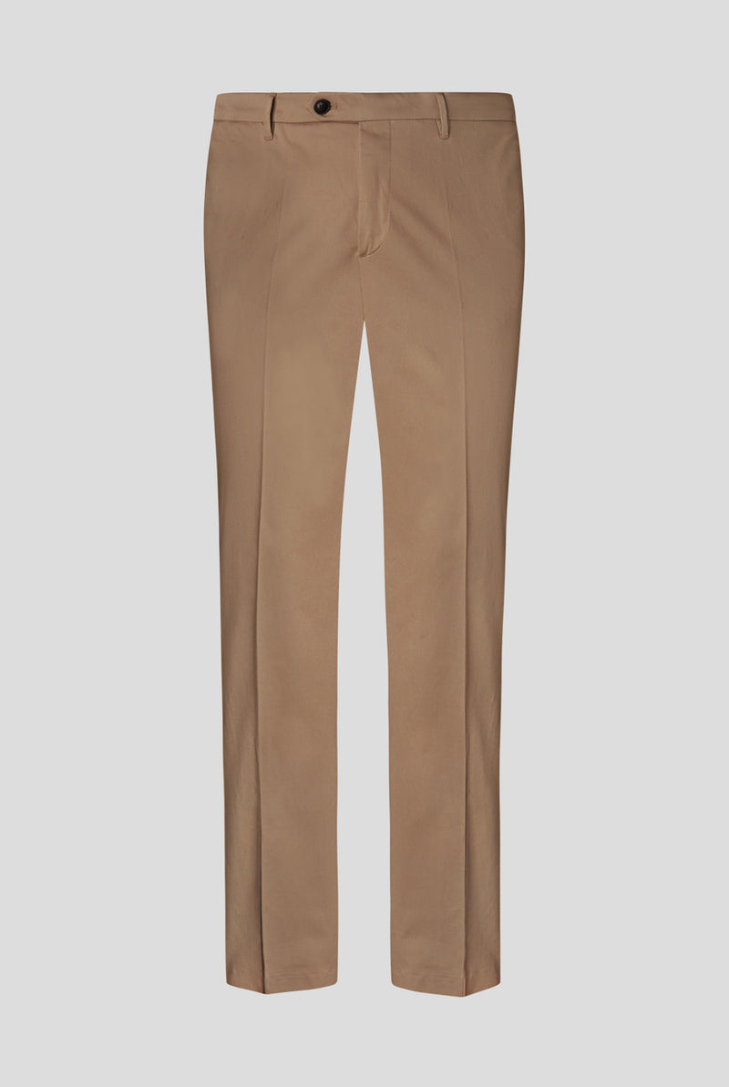 Slim Fit Cotton Chino in Light Brown
