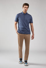 Slim Fit Cotton Chino in Light Brown