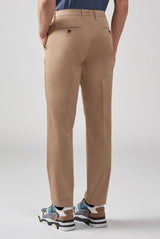 Slim Fit Cotton Chino in Light Brown