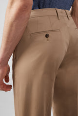 Slim Fit Cotton Chino in Light Brown