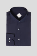 Navy Button Up Cotton Shirt