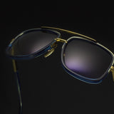 Mach One in Yellow Gold and Blue Swirl