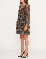 Mustard Print Women's Dress