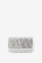 Virtus Silver Embellished Clutch
