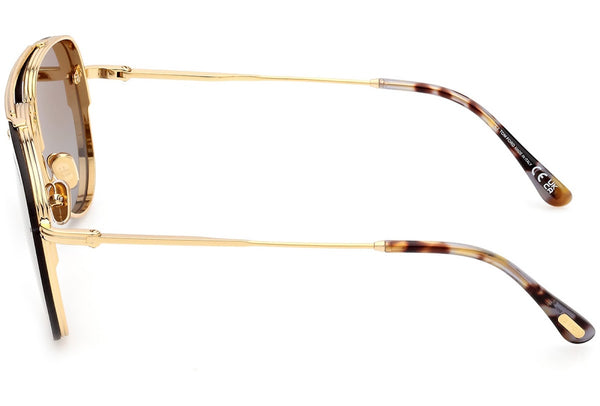 Leon Sunglasses Gold/Brown