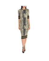 Printed Midi Open Back Dress