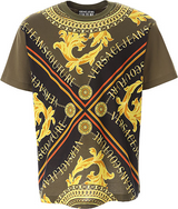 Baroque Chain Couture T-Shirt in Khaki