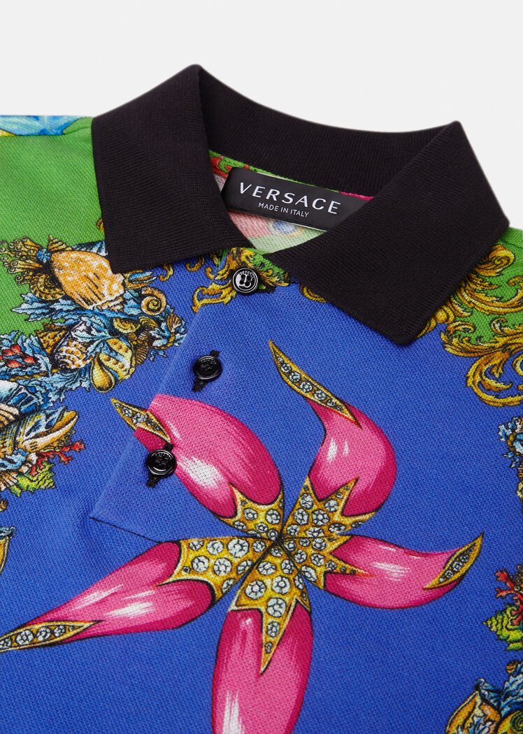 Trésor De La Mer Kids Print Polo Shirt