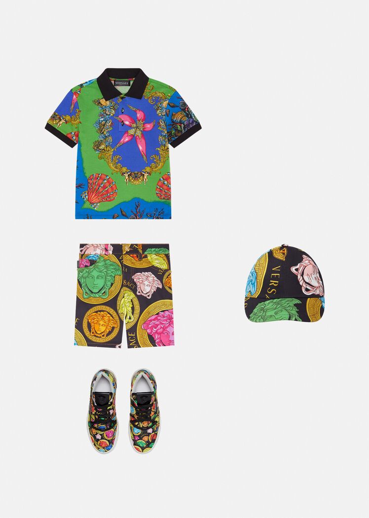 Trésor De La Mer Kids Print Polo Shirt