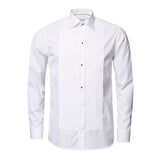 White Plissé Black Tie Dress Shirt Contemporary