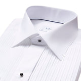 White Plissé Black Tie Dress Shirt Contemporary