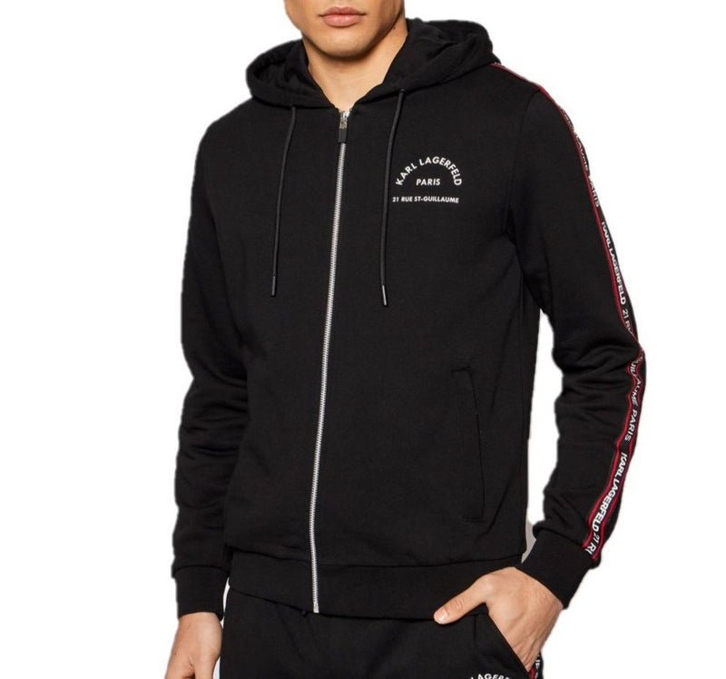 KL Logo Zip Hoodie in Black