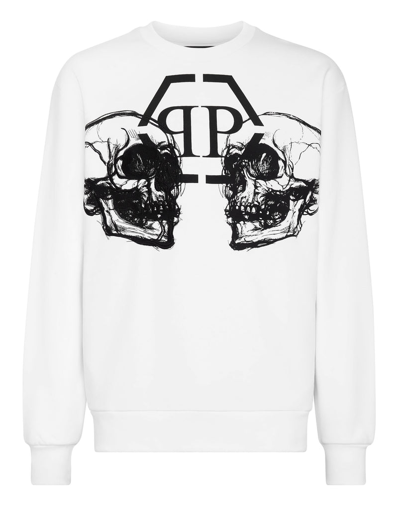 Sweatshirt LS White and Black