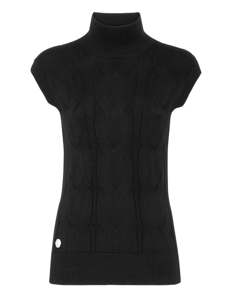 Wool Vest in Black