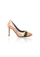 Rose Gold Quilted Icon Pumps
