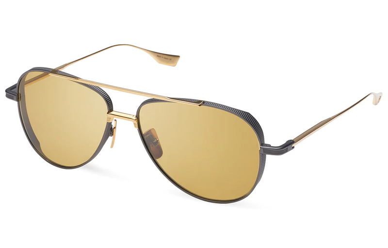 Subsystem in Black Iron, Yellow Gold and Golden Amber Lens