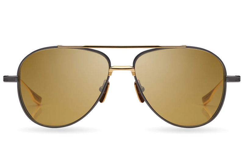 Subsystem in Black Iron, Yellow Gold and Golden Amber Lens