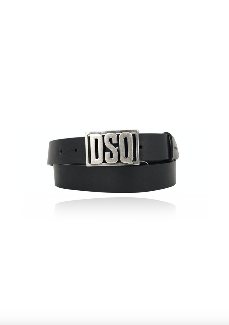 DSQ Logo Belt Silver