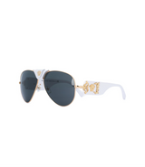 Baroque Sunglasses - White and Gold