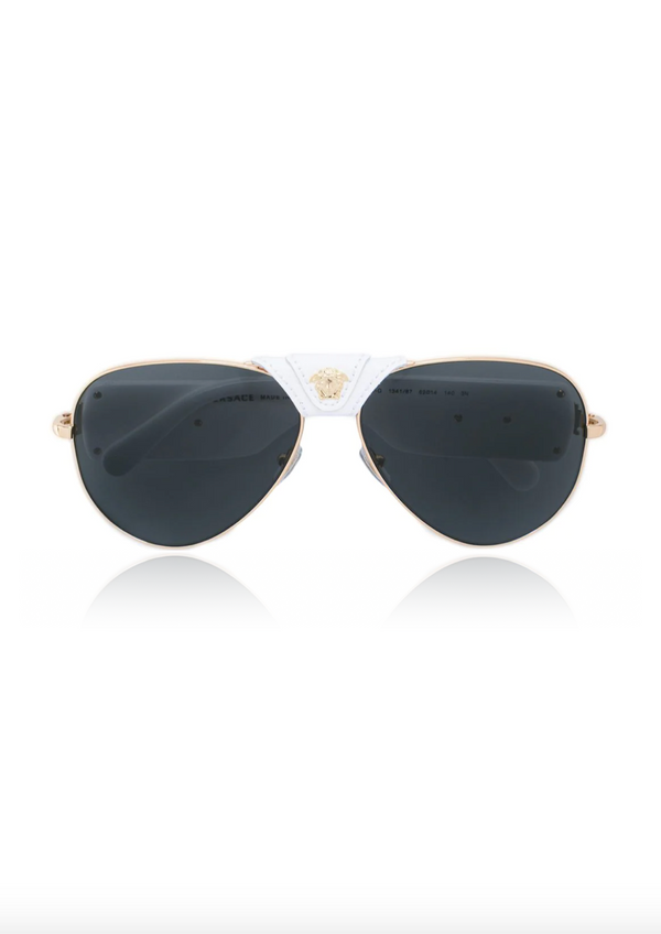 Baroque Sunglasses - White and Gold