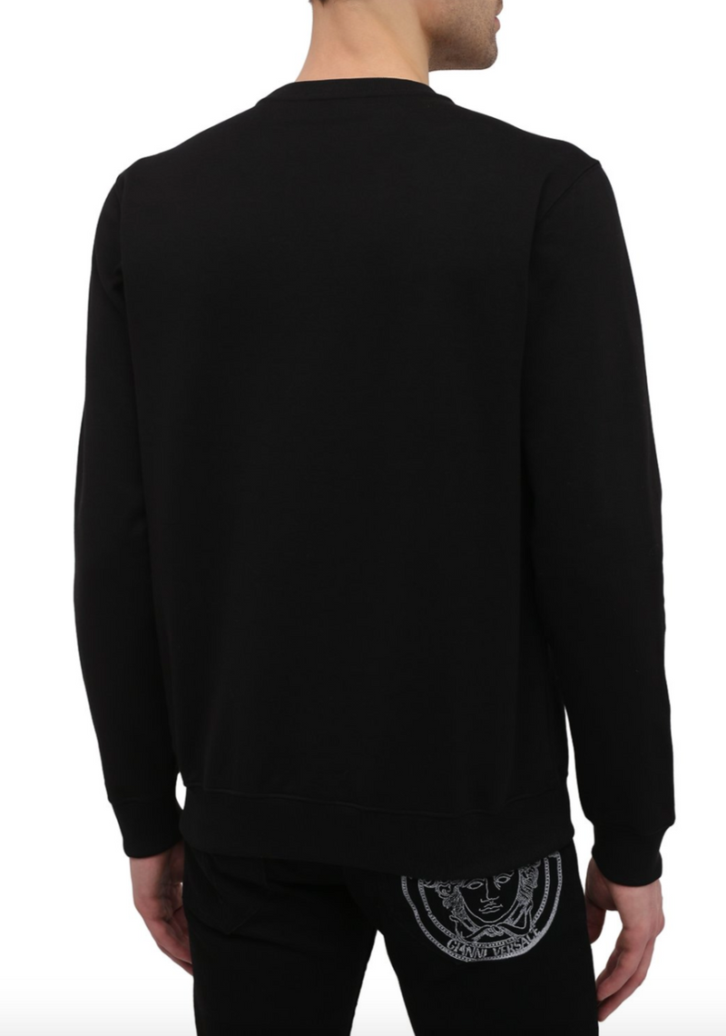 Medusa Embroidered Sweatshirt Black