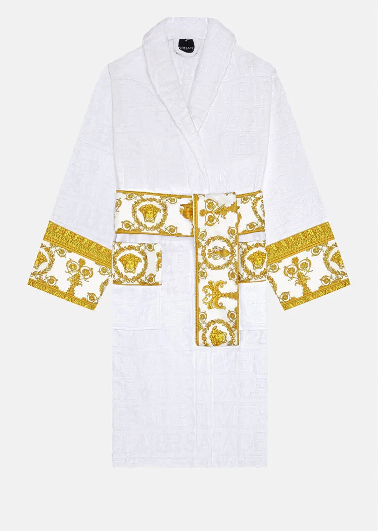 I Love Baroque Bathrobe White