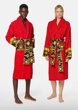 I Love ♡ Baroque Bathrobe - Red
