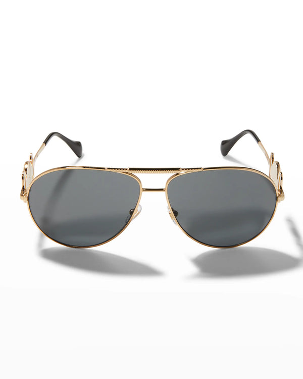 Aviator Sunglasses With Gold-tone Metal Frames