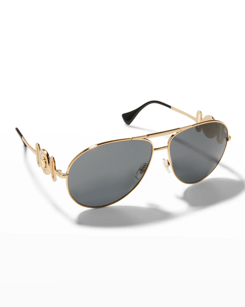 Aviator Sunglasses With Gold-tone Metal Frames